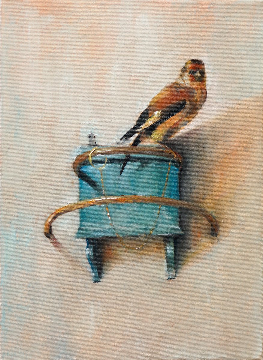 Animal Oil Painting By Pavel Filin, 10 X 14", Het Puttertje, Original Artwork