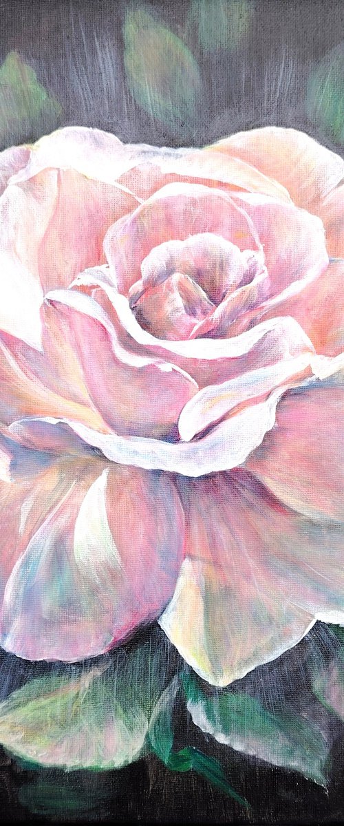 Author's painting "The Rose’s Whisper" . by Elena Pertceva