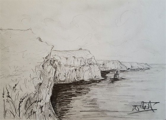 The Cliffs of Moher - A Pencil Study