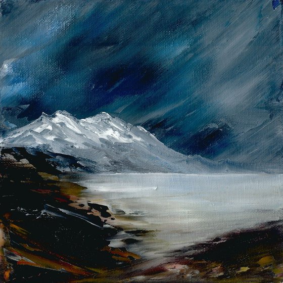 Assynt winter 2, mountain landscape of Scotland