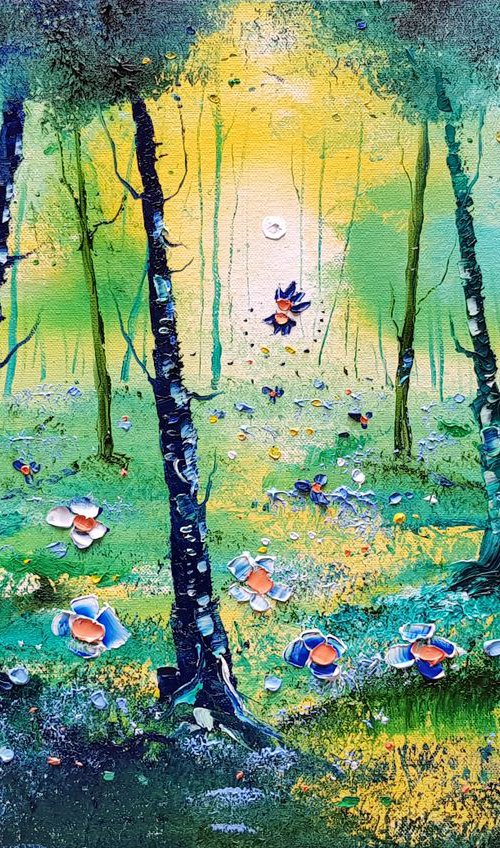 "Midnight Forest & Flowers in Love" by Phil Broad