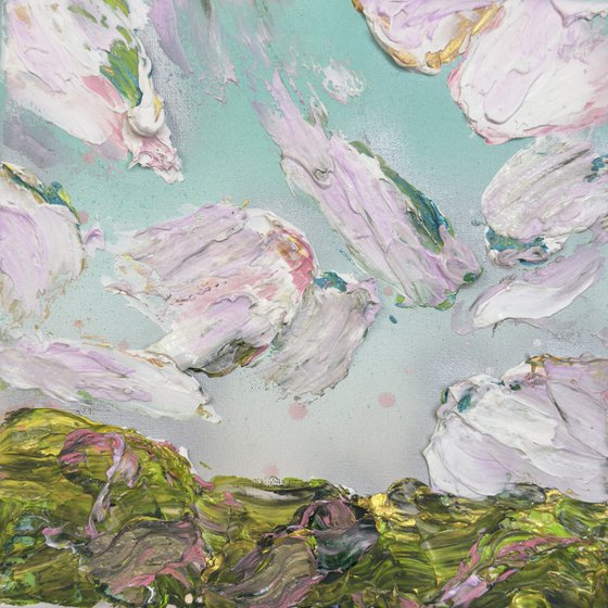 Impressionistic blue sky