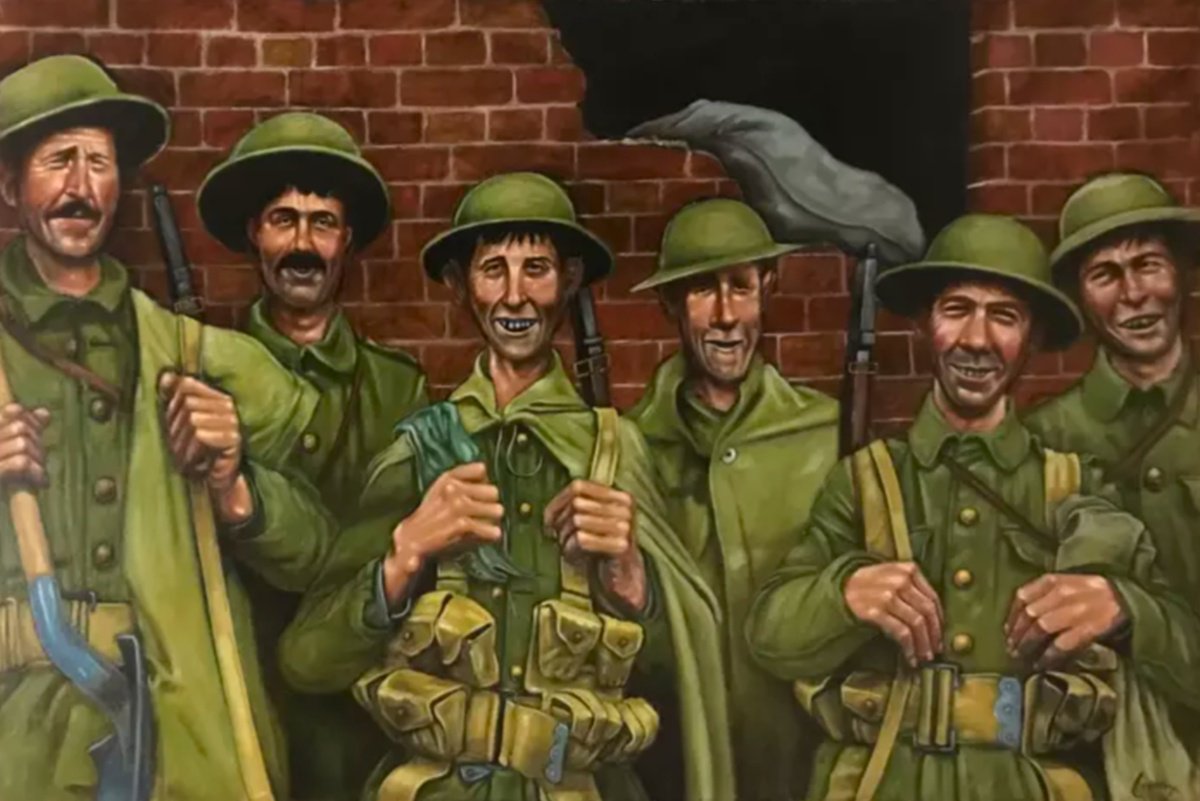 Expressive Oil Painting , The Lost Tommies - - The Lads - ? By Pete Conroy, 35 X 24, Artwork For Sale On Artfinder