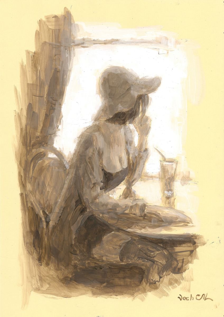 lady, cafe by Vachagan Manukyan