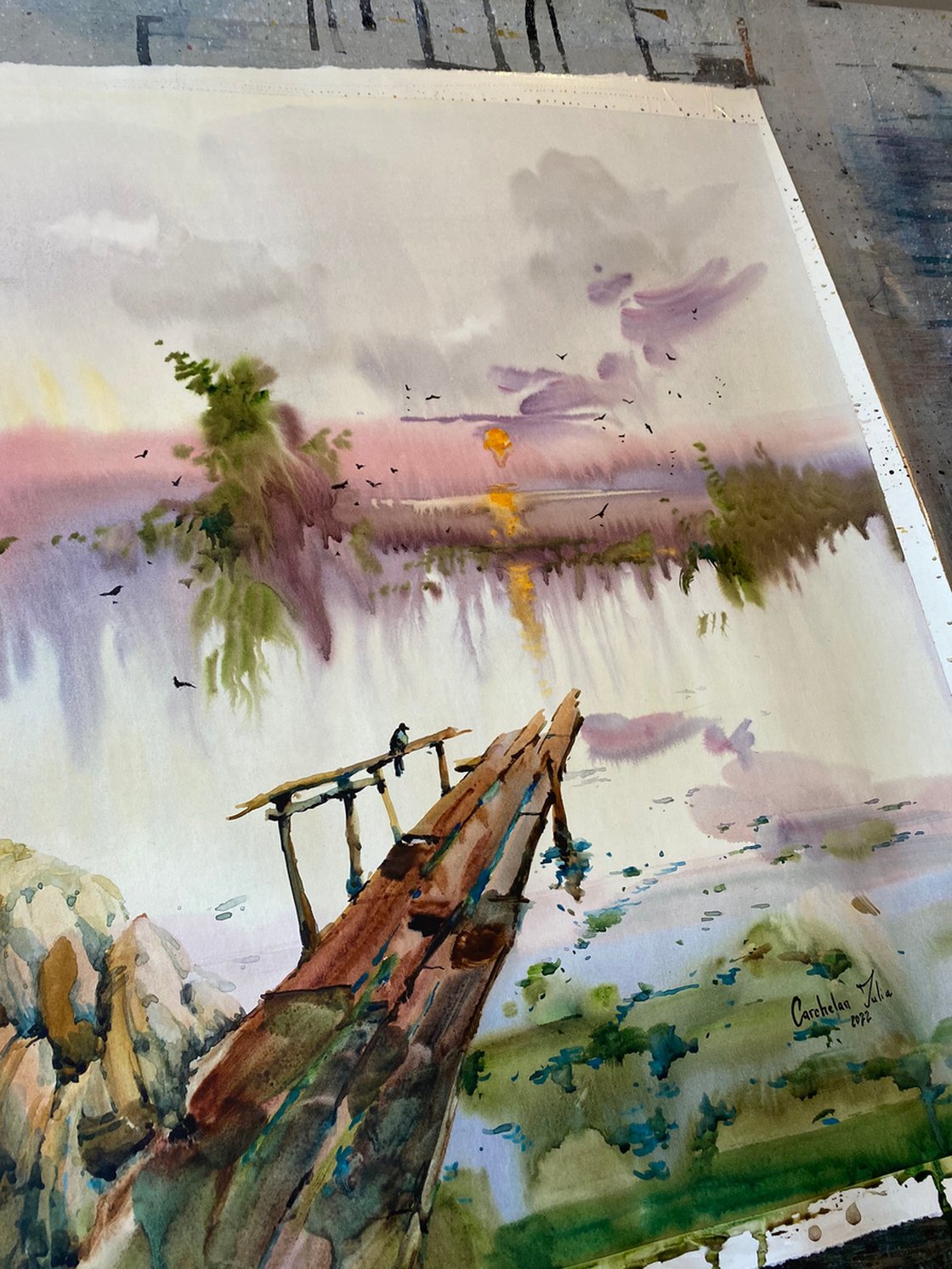 My Weekend Creative Project: Painting Watercolor Sunsets – Divine