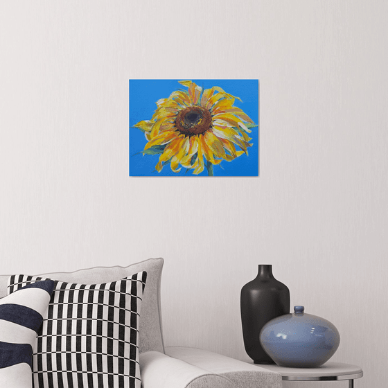Sunflower, original acrylic painting on canvas