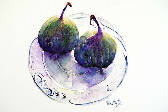 Figs on a Villeroy and Boch Cake Plate