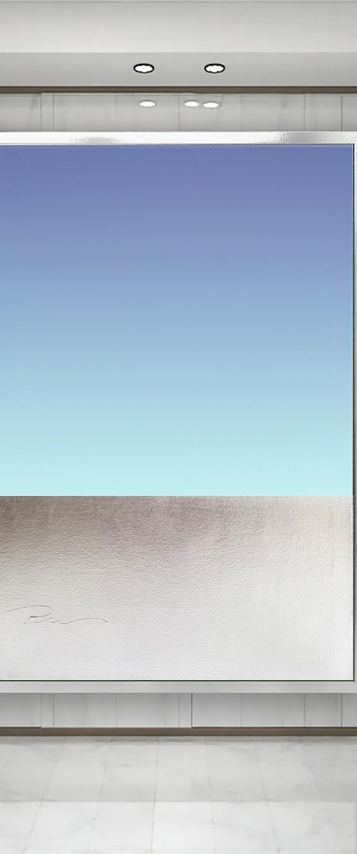 Minimalist Turquoise Seascape by Indie Ru