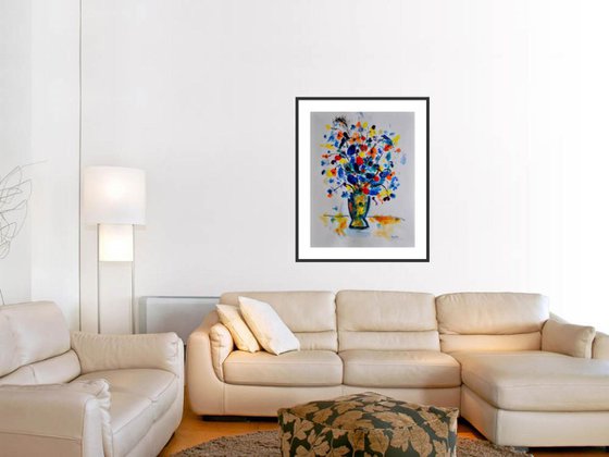 Le vase jaune et orange / 19,68x25,59 in.(50x65cm) / 2018