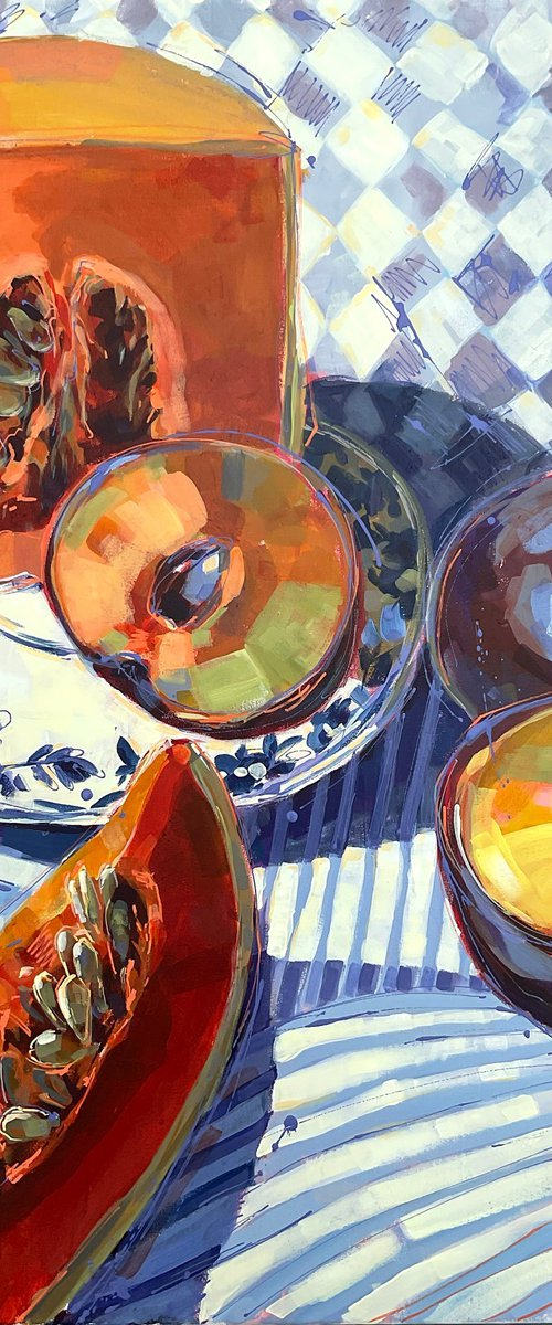 Pumpkin and Plums by Volha Belevets