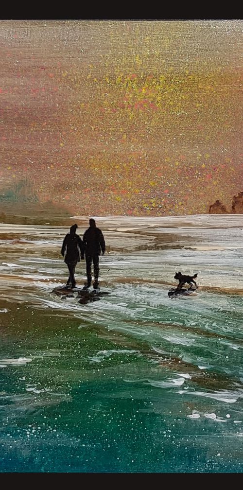Couple with a Dog by Yulia Schuster