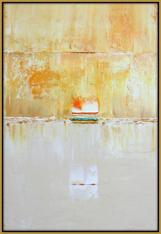 Abstract Orange Yellow Cream Panel