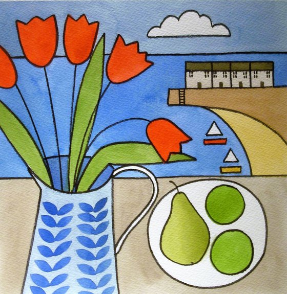 Tulips by the Sea