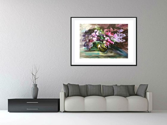 Lilac, watercolor 78x58 cm