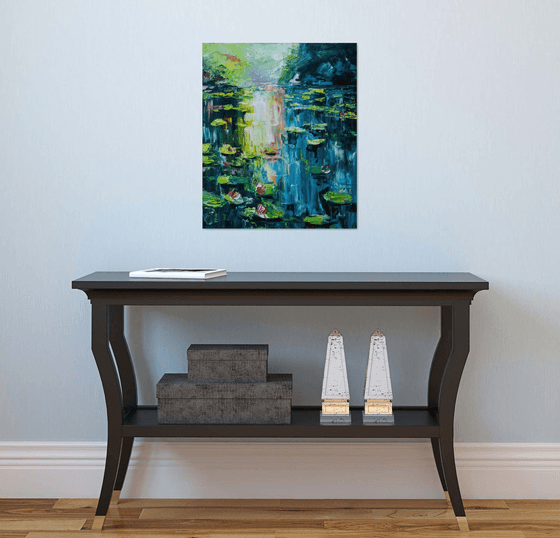 Monet Style Lily Pond Painting