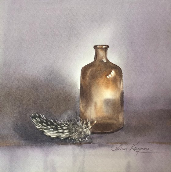 Glass and feather