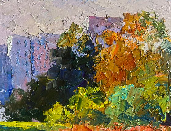 Autumn Meadows Outside the City