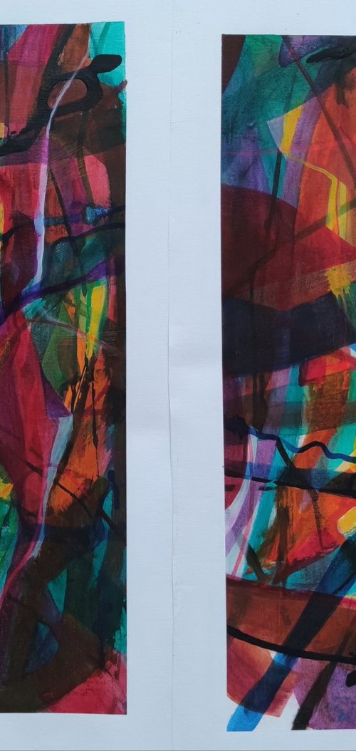 THE MAGIC OF TIME   (DIPTYCH COMMISSION) by Chrissy Guest