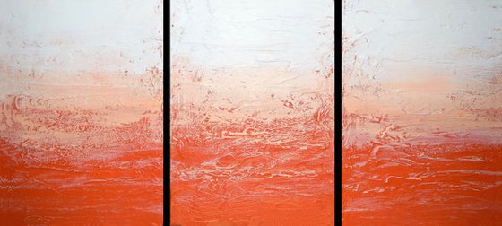 tangerine Triptych orange gift 3 panel canvas
