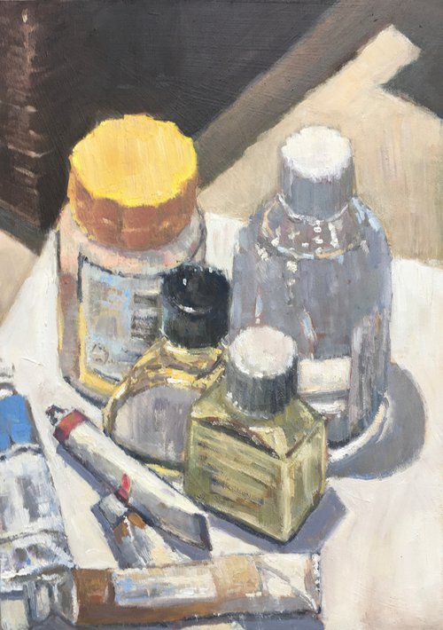 Artist's materials by Louise Gillard