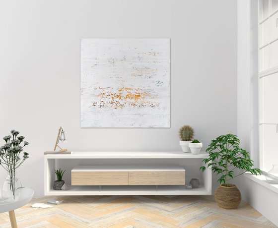 White abstract painting GW145