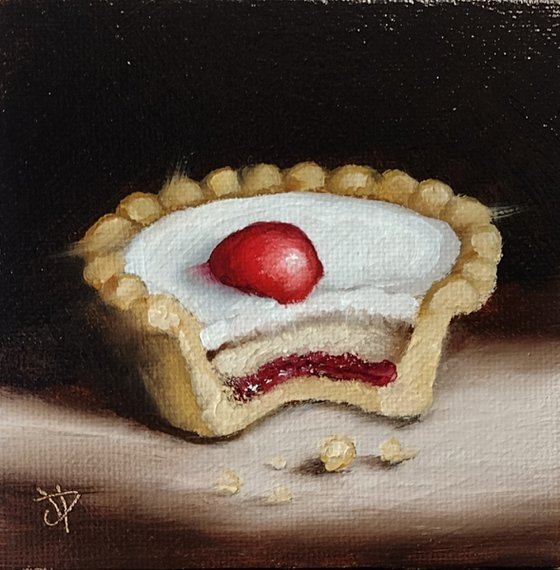 Little Cherry Bakewell tart still life