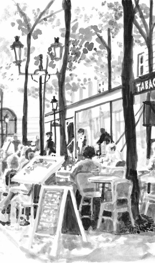 PARIS MEMORIES AND ICONIC PLACES - RESTAURANT LE TABAC DE LA SORBONNE by Nicolas GOIA