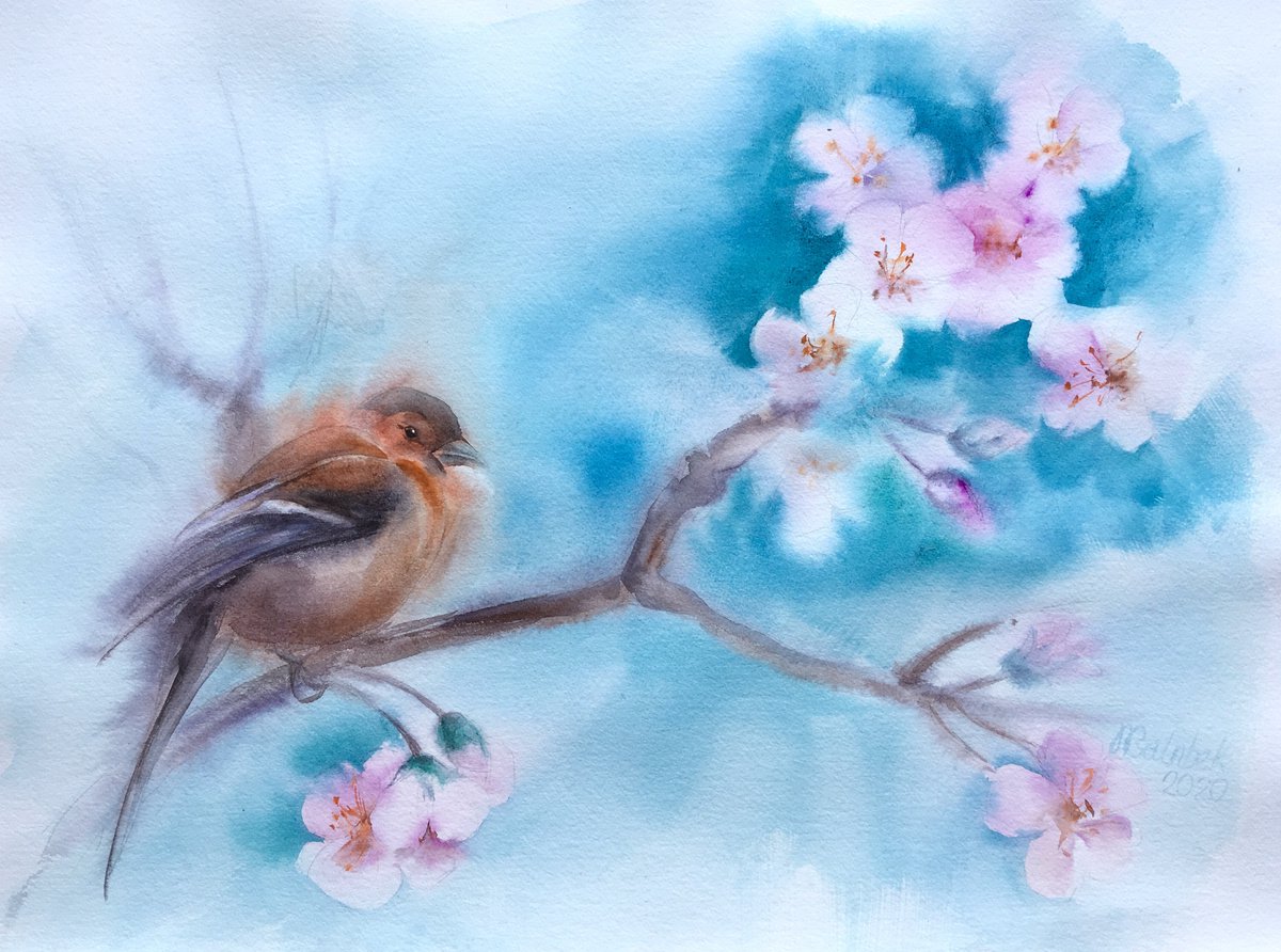 Spring bird by Natalia Galnbek