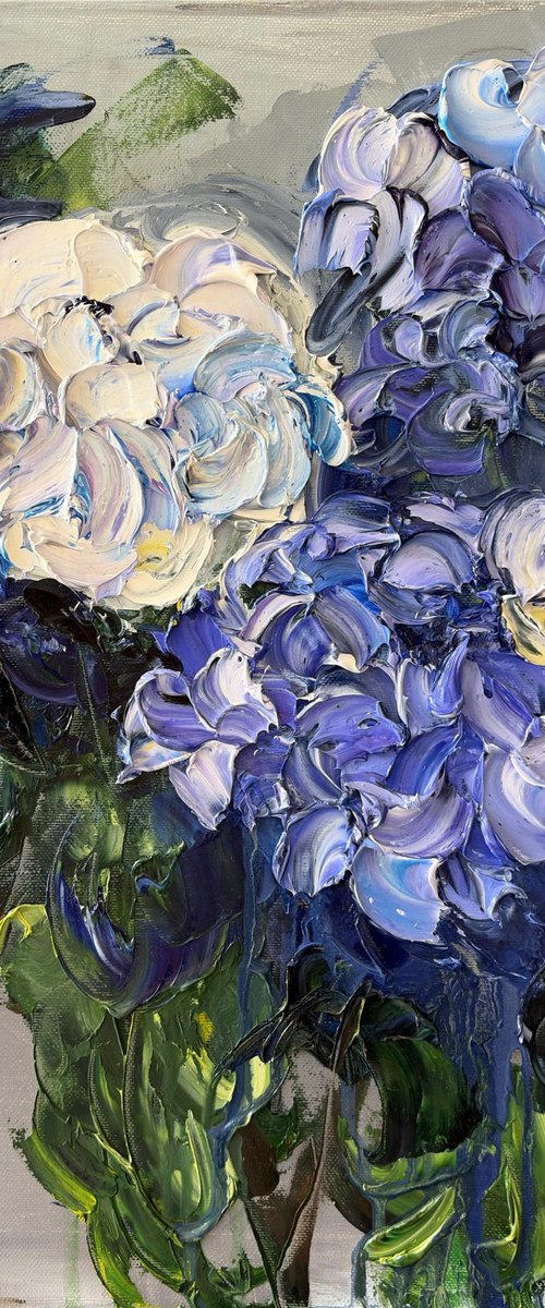 Blue and White Hydrangea I — Floral by Mily Art
