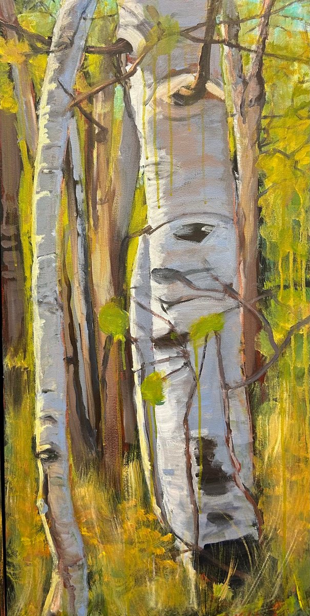 Birches Forest Cluster 2 by Leah Kohlenberg Fine Art