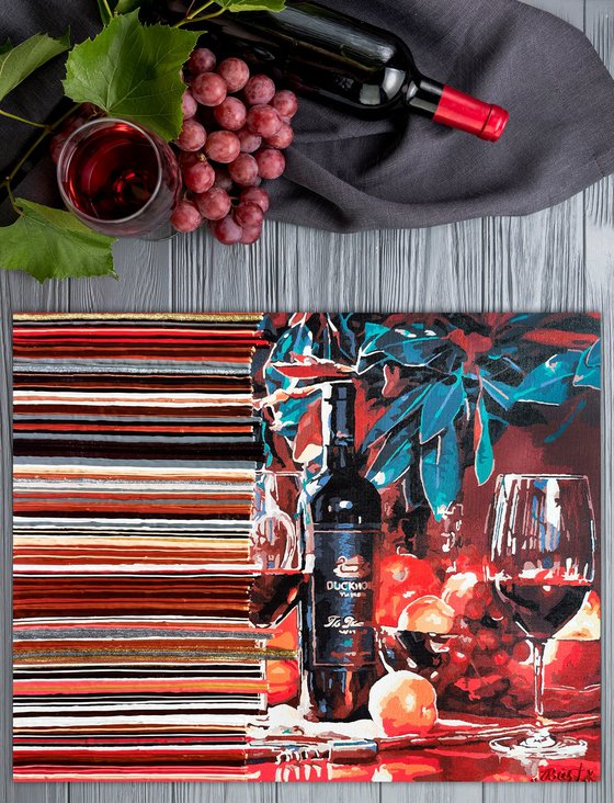 Still life with wine