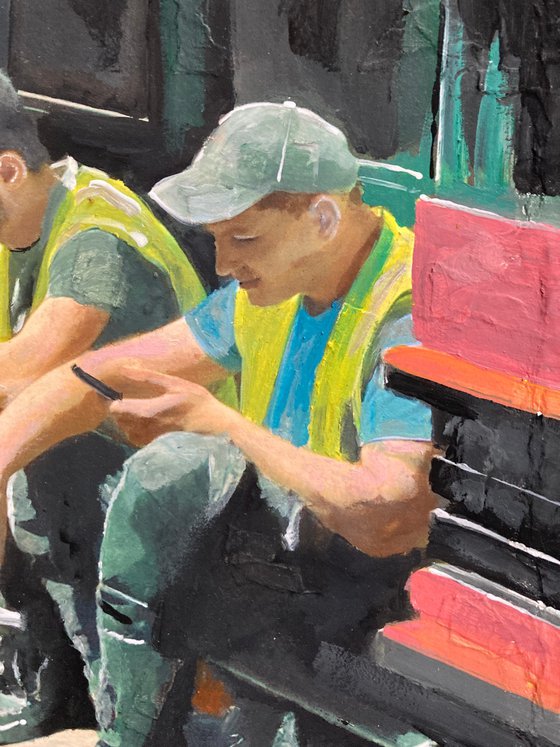 Guys Taking A Break In The Sun