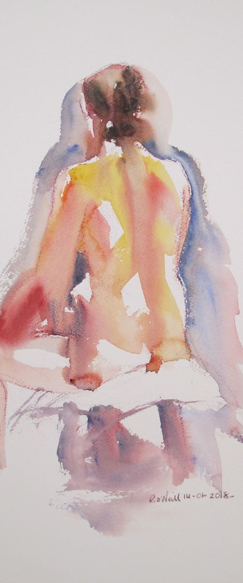 Seated female nude by Rory O’Neill