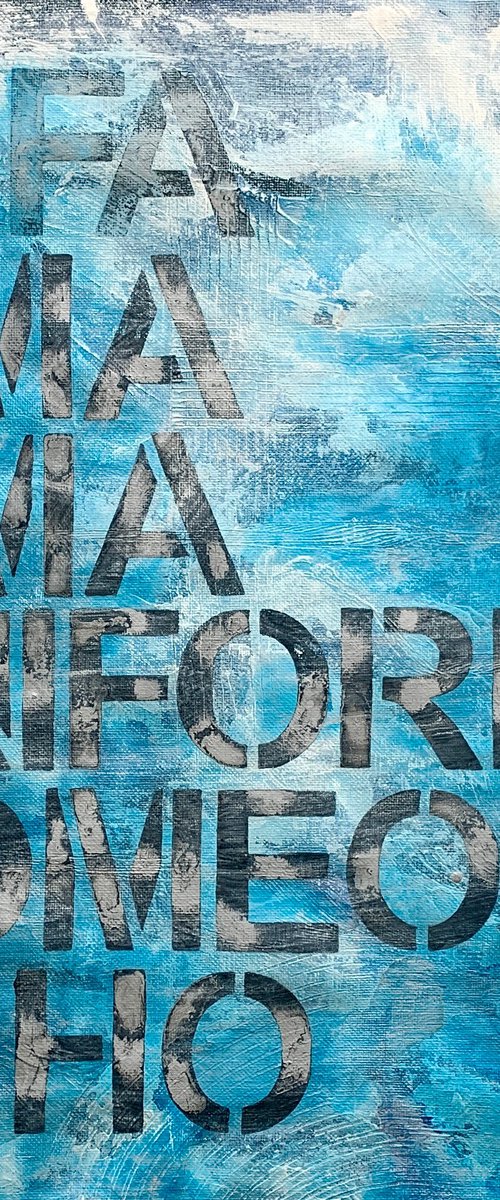 Allure No. 2409 typography in blue by Anita Kaufmann