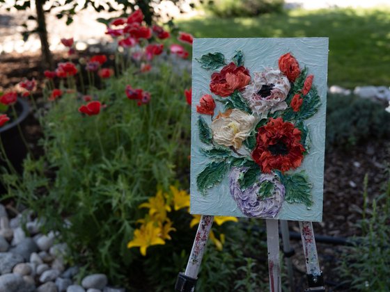 Floral Bas-Relief 3D Floral