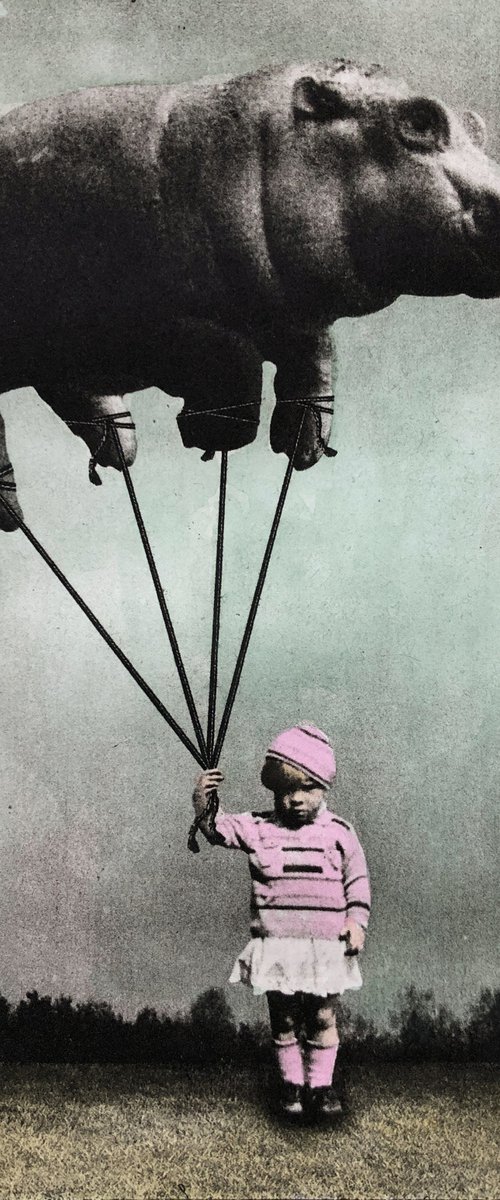 The Girl and The Balloon - hand colored by Jaco Putker