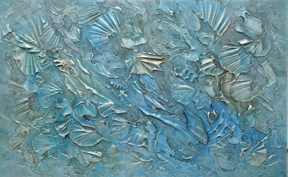 COASTAL DREAM. Abstract Textured 3D Art, Contemporary Painting with Dimensions