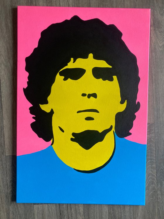 Diego Maradonna Original Pop Art Canvas Painting