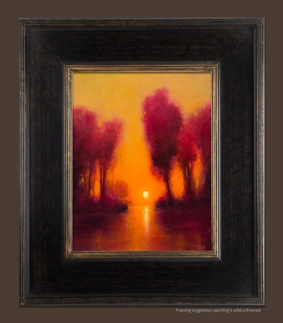 Glowing Sunset impressionist sunset landscape