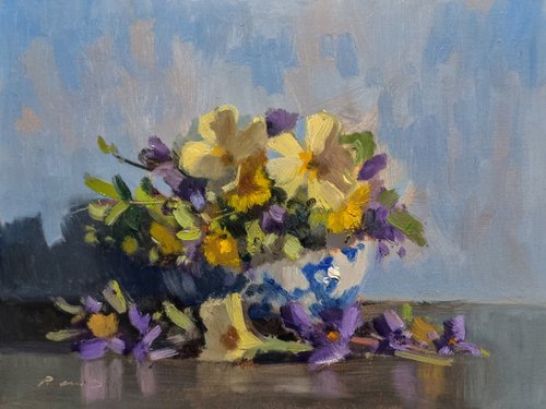 Violets and Primroses by Pascal Giroud