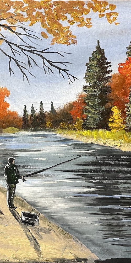 Autumn Fishing by Aisha Haider