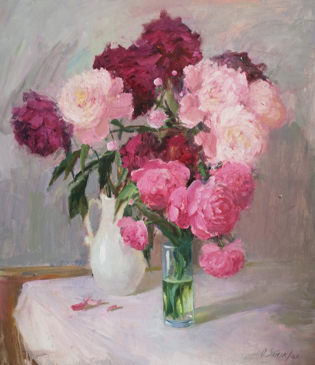 Bouquets of peonies by Olga Samar