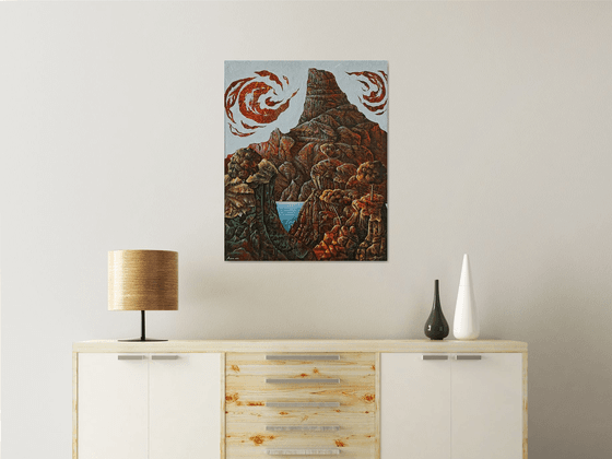 Extinct volcano 65x80cm ,Acrylic/canvas
