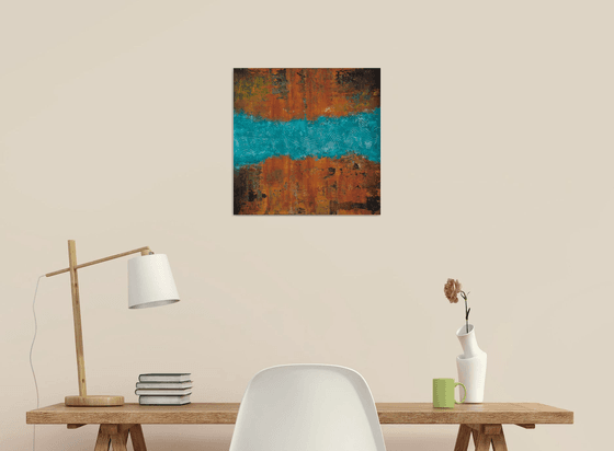 The Great River - Abstract landscape painting