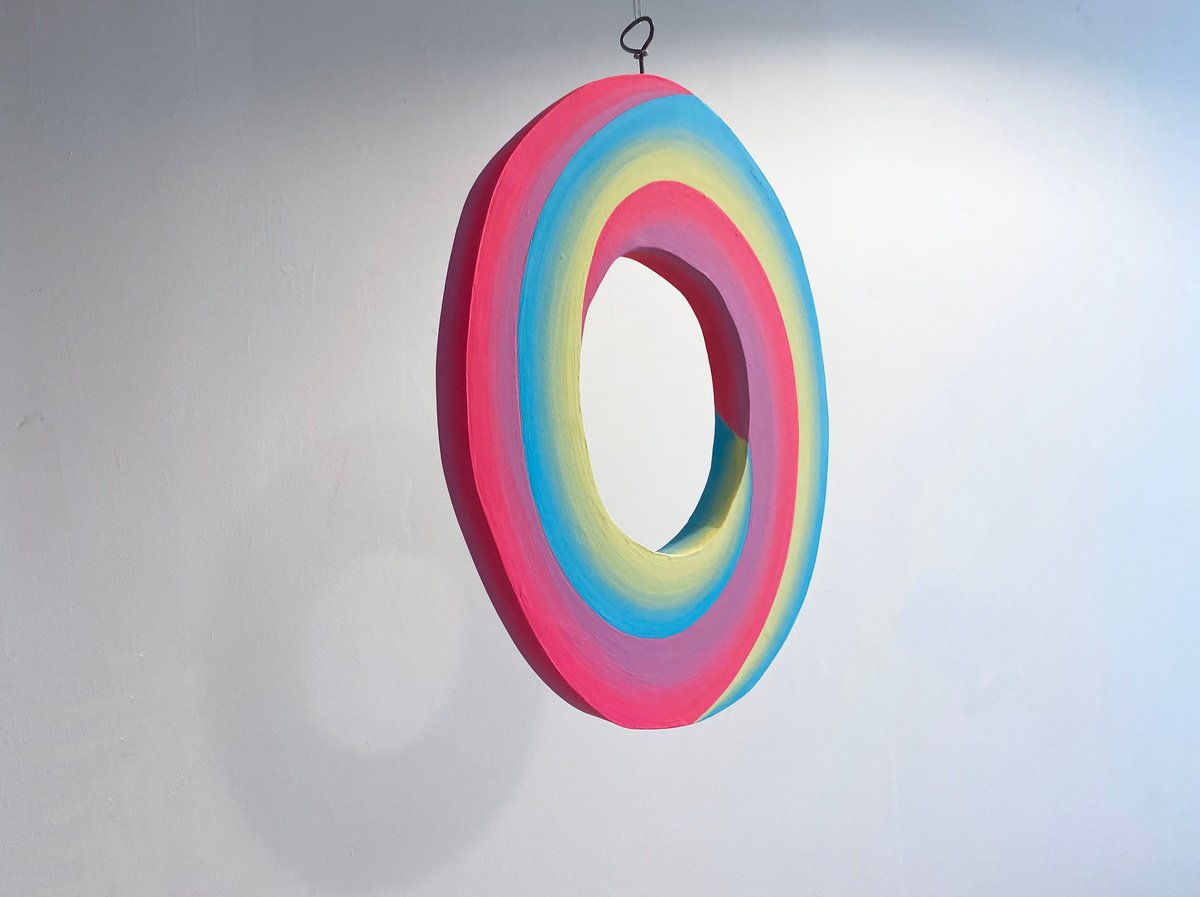 Geometric Landscape Sculpture By Jessica Moritz, 16 X 22, Alba, Mobius Sun Extract Installation, Impossible Geometry, Artfinder