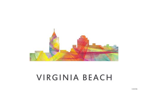 Virginia Beach Virginia Skyline WB1 by Marlene Watson