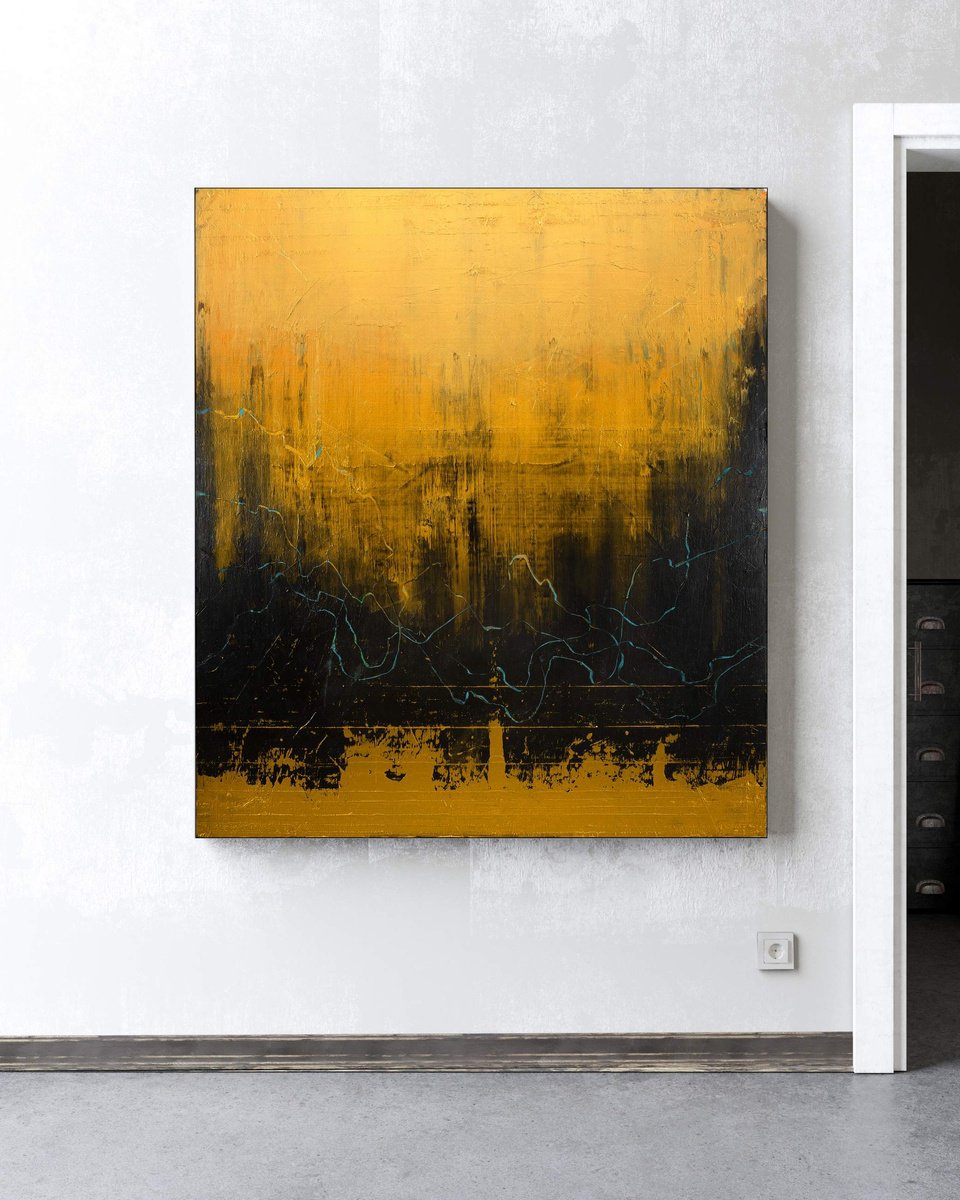 Organic Abstract Acrylic Painting By Nemanja Nikolic, 55 X 63", End Of Beginning, Original Artwork