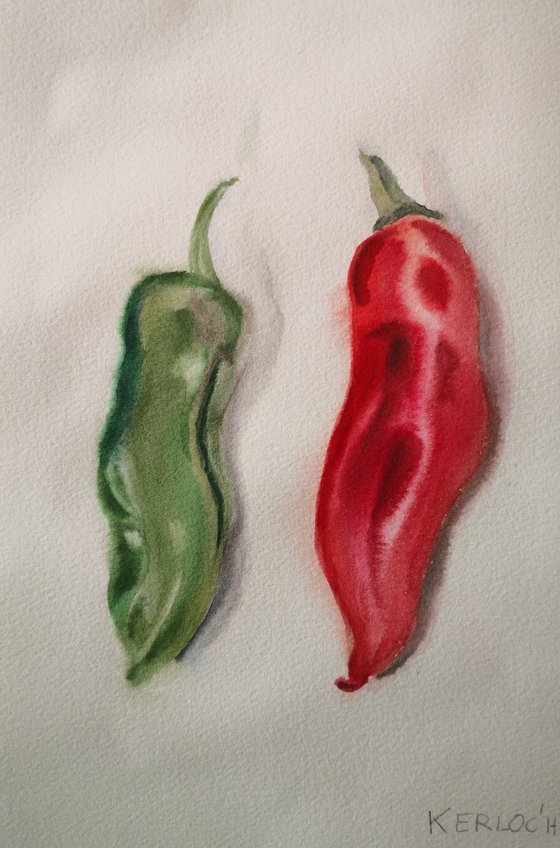 Green and Red Peppers