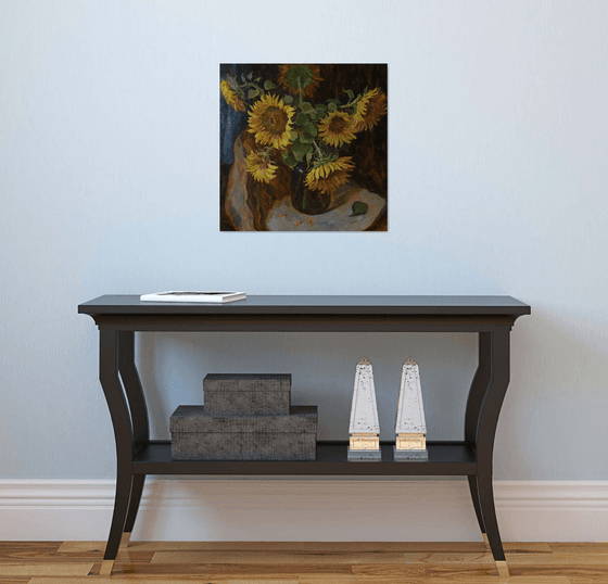 Sunflowers Near The Window