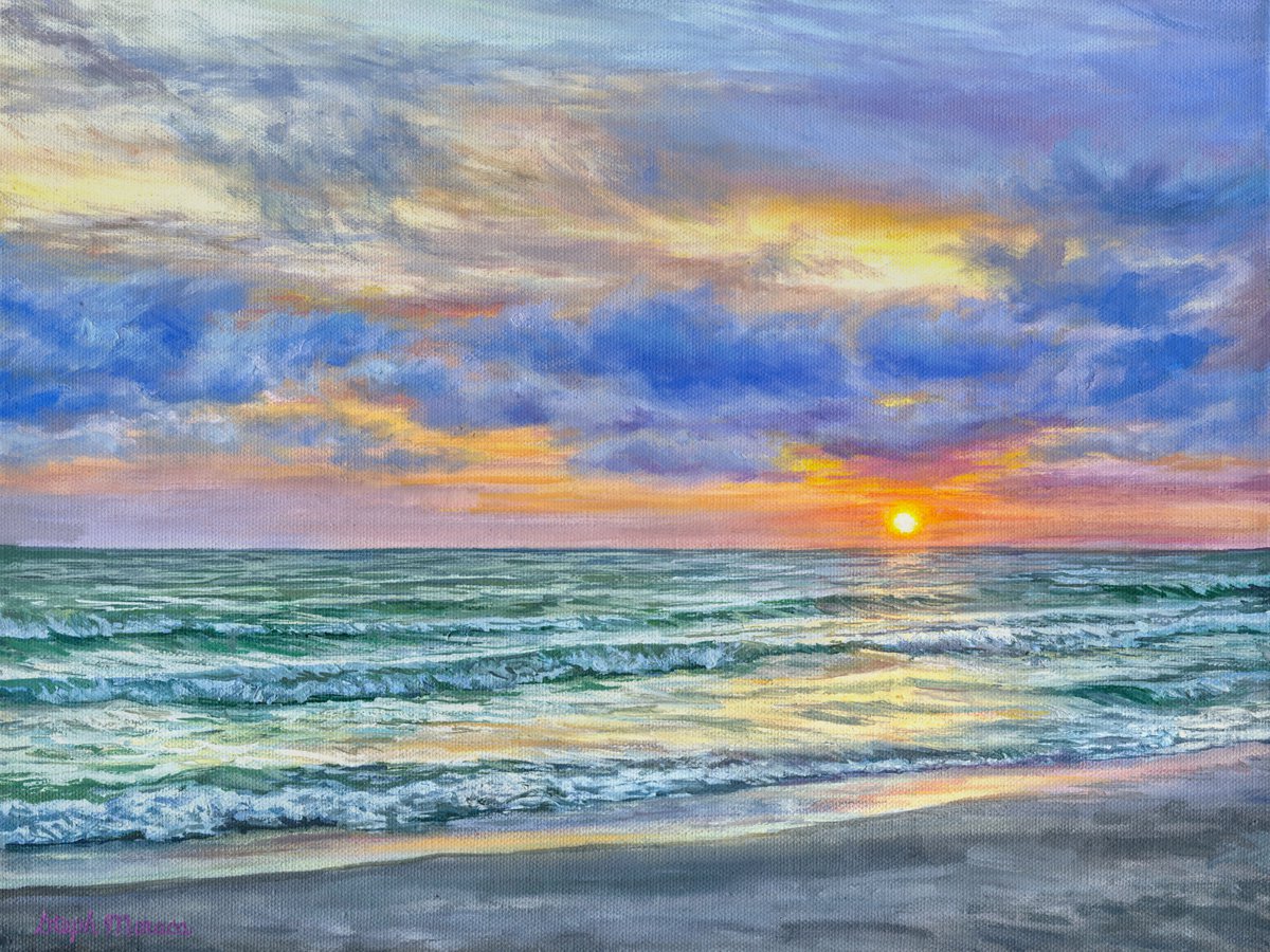 Serene Ocean Sunset by Steph Moraca